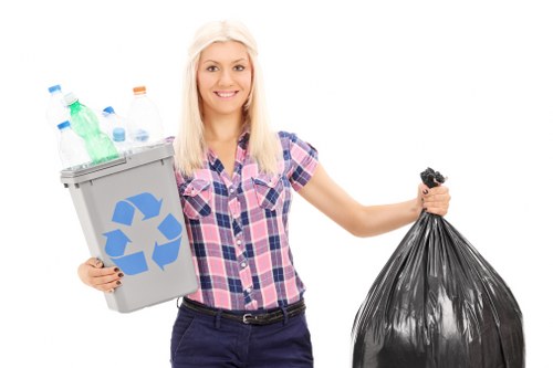 Sorted items ready for disposal